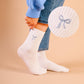 Blue Bow • Crew Sock