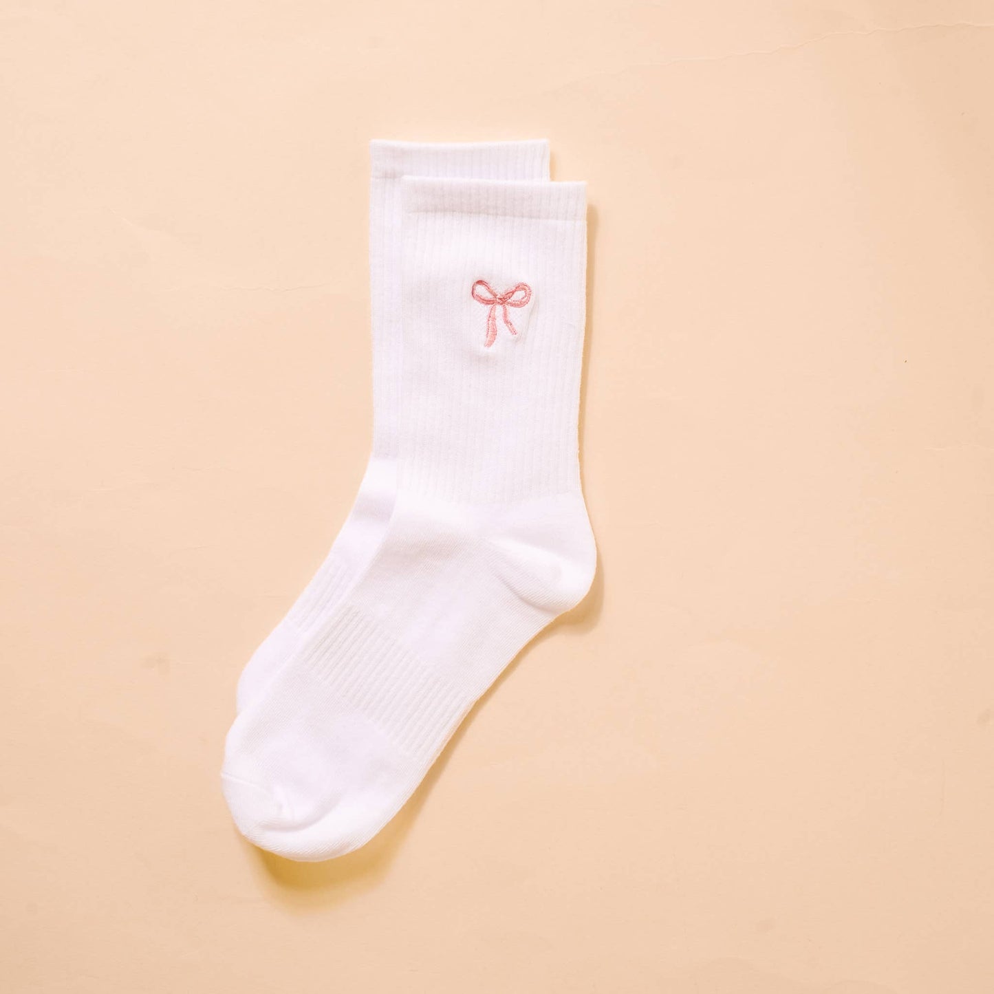 Pink Bow • Crew Sock