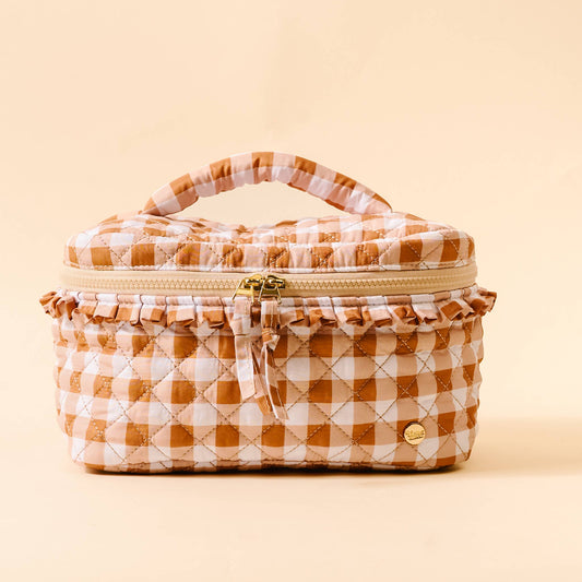 Maple Gingham Cosmetic Bag