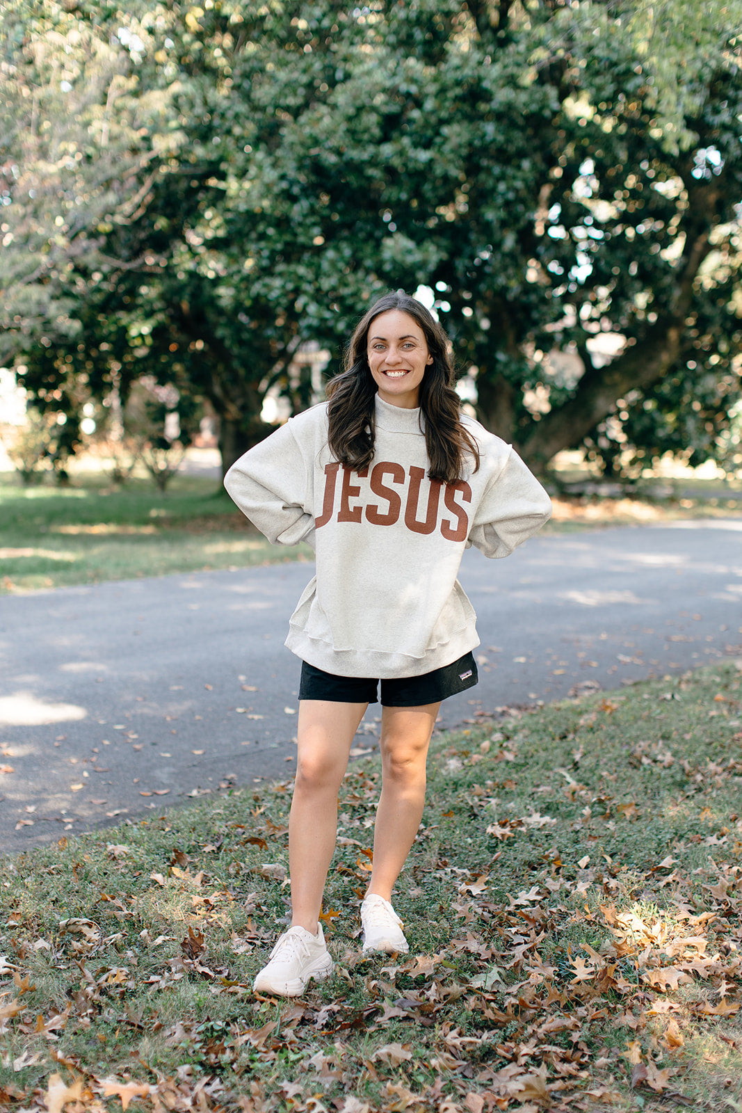 JESUS Reversible Mockneck: Brown