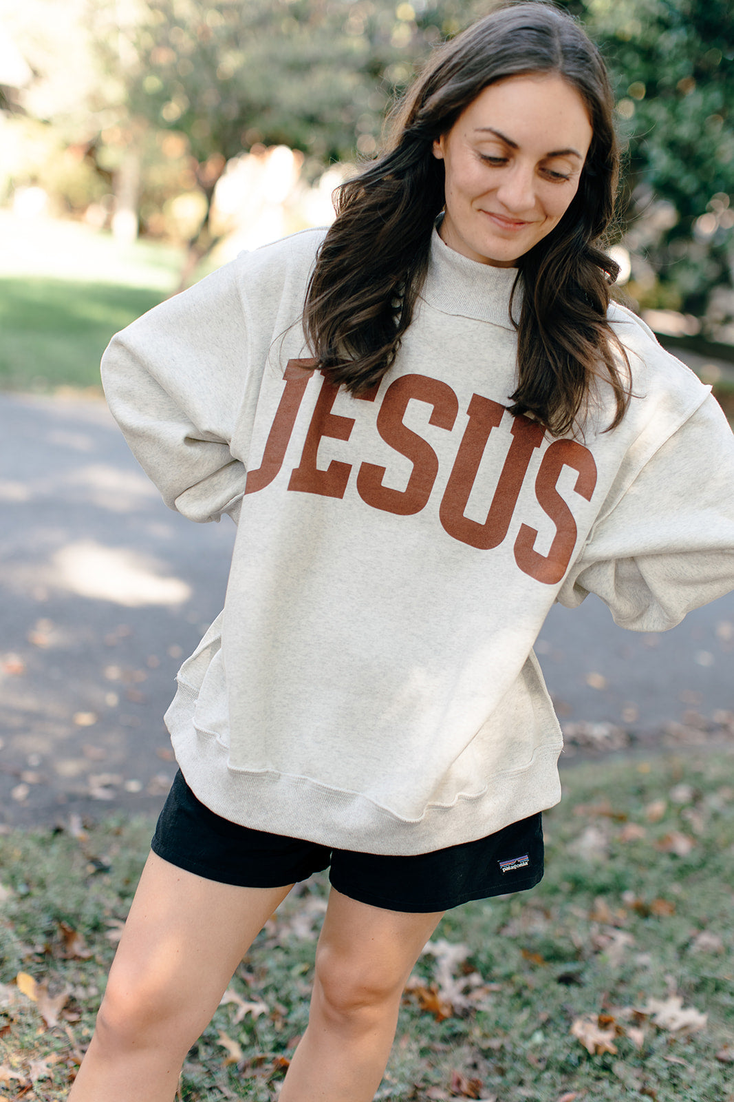 JESUS Reversible Mockneck: Brown