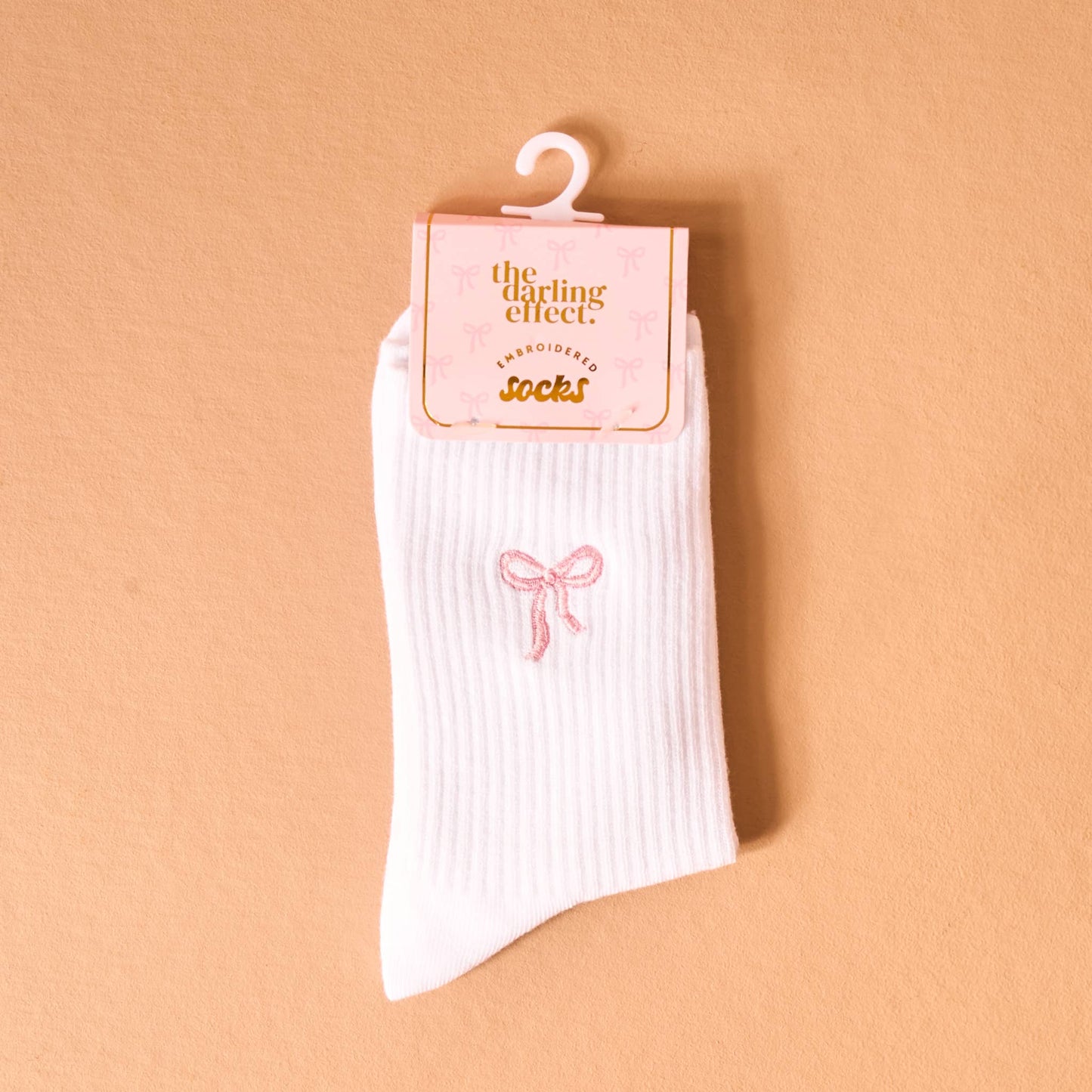 Pink Bow • Crew Sock
